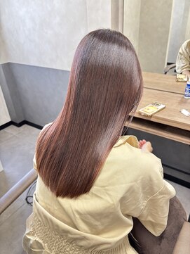 【暖色オレンジ×艶髪カラー】