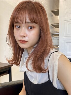 ガーデントウキョウ(GARDEN Tokyo) ミディアムレイヤー/オレンジブラウン/シースルーバング