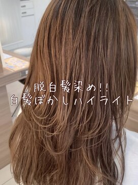 アッシュ 鶴ヶ峰1号店(Ash) 【脱白髪染め】白髪ぼかしハイライト