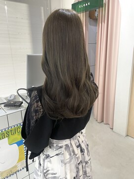 ヌー 栄(nuu) 【Mayuno】透明感◎ブリーチなしダブルカラーオリーブベージュ