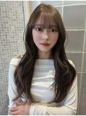 ブリーチなしダブルカラーヘーゼルベージュカラー