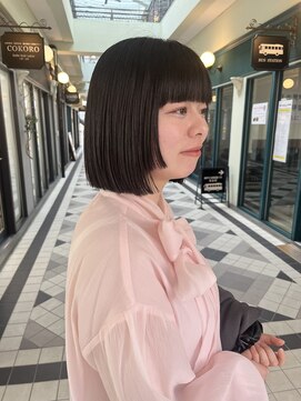 ココロ(COKORO) 切りっぱなしボブ_酸性縮毛矯正_艶髪
