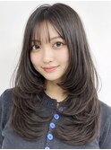 ブリーチハイライト髪質改善ダブルカラーレイヤーカット