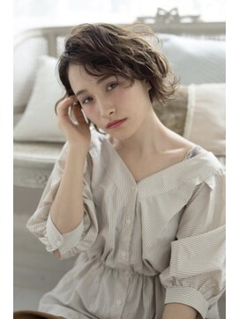 リンダバイネオリーブ 白楽店(Linda by neolive) 耳掛け、ウエーブの大人ボブ