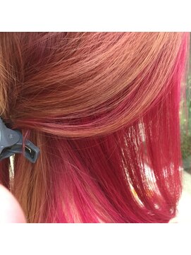 ヌードカラー(NUDE COLOR) 透け感たっつぷりインナーカラー【ピンク】