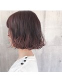 ＊ラベンダーピンク×ウェーブボブ＊