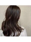 ミントベージュ×ロング