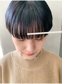 マッシュショート、ワイドバング、ウザバング、黒髪ショート
