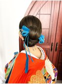 色打掛　リボン　花嫁　ヘアセット