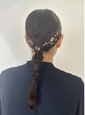 タイトめ編み下ろしヘアアレンジ＊