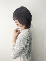 小森谷,黒髪,グレーベージュ,レイヤーロング,イメチェンe64