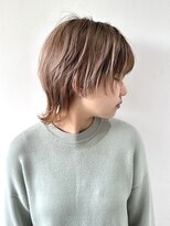 フォーク FOLK 【FOLK】ハイトーングレージュ☆似合わせ外ハネレイヤーウルフ♪