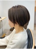 ピンクブラウン切りっぱなしボブ美髪くびれレイヤー小顔[西船橋]