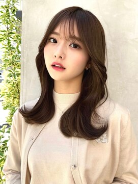 ミラリー トウキョウ(Mirareee Tokyo) 20代30代40代◎前髪パーマグレーベージュレイヤーロング黒髪
