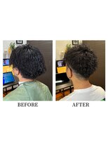 ヘアーメイク クーラ 行橋店(Hair make CURA)&nbsp;30代40代メンズビジネスナチュラルブラウン爽やかツーブロ
