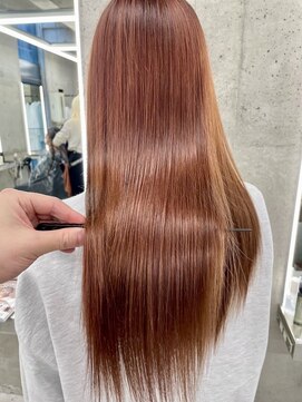 シイム(CYM) 艶髪ストレートカット/カラー/ワインブラウン