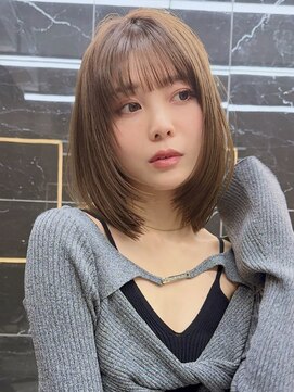 サイン 渋谷(SIGN) 渋谷ボブレイヤーカットグレージュブリーチ無し