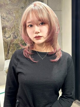 ソル ジングウマエ(SOL JINGUMAE) mayu指名//柔らかピンクベージュエンドカラーデザインウルフ