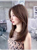 美髪韓国レイヤーイメチェン似合わせワイドバング小顔レイヤー