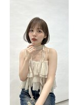 ラボヌールヘアーノーブル 新越谷店(La Bonheur hair noble) 切りっぱなしボブエアリーロング美髪ピンクブラウン