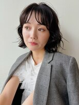 ブルーブラック デジタルパーマ 簡単スタイリング イメチェン