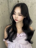 コート 表参道(Cote)&nbsp;韓国ヘア 2wayバング 顔まわりカットNo.1 レイヤー グレージュ