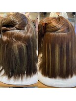 エイクス ヘア デザイン×美髪クリニック 千葉(AQs hair design) ＊＊ハイライト毛ストレート＊＊