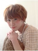 大人キュートなナチュラルショートボブ