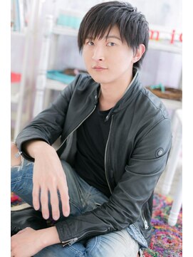 ミック 日暮里店(miq) ナチュラルな男らしさモーブカラーサイドパートショートc1