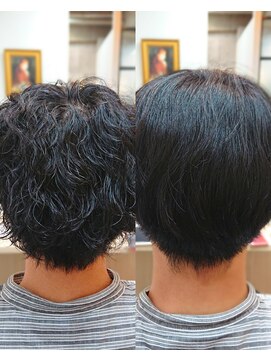 エクラート リラ 立川店(ECLART lilas.) メンズ縮毛矯正♪マッシュスタイルでも柔らかく♪