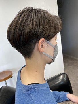 シェル 吉祥寺(shell) 刈り上げスッキリハンサムショート_アッシュベージュ