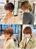 大人可愛い20代30代40代黒髪前下がりショートボブ丸みショート◎