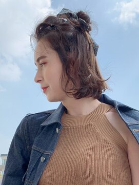 キビト(kibito) スカーフヘアアレンジ