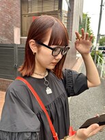 ノラ ヘアーサロン(NORA HAIR SALON)&nbsp;【大久保】オレンジブラウン、ボブスタイル