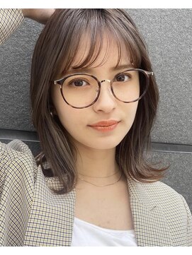 ガーデン 銀座(GARDEN) 黒髪小顔オリーブグレーココアベージュクラゲヘアーミディアム