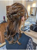 【お呼ばれヘアアレンジ】ハーフアップ×パール【新宿】