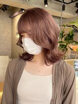 リムレスバイサンク 万代 新潟駅(LIMLESS by cinq) ミルクティーベージュレイヤーインナーカラーグレージュカラー