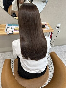 シカ 神戸三宮元町店(Cica) オリーブベージュ　ブリーチなしダブルカラー　透明感カラー