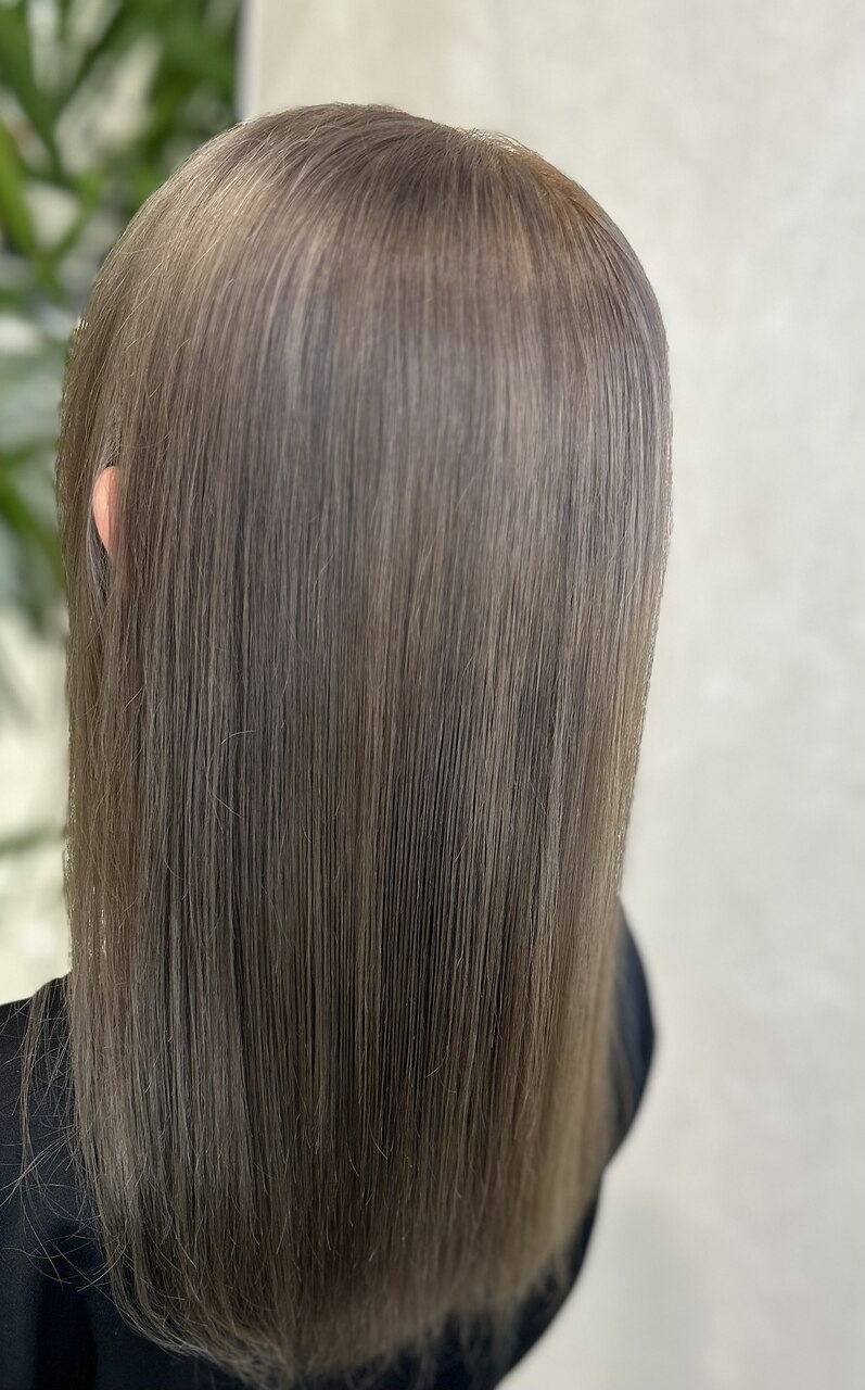 【髪をこれ以上傷ませたくない】カット+全体カラー+質感改善トリートメント