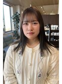 髪質改善オリーブグレージュストレート