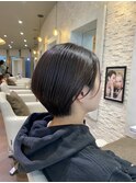 似合わせショートボブ×透明感カラー