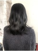 20代30代大人可愛い髪質改善カラーブルーブラック透明感