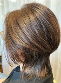 大人ウルフカット