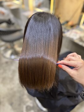 ロンド 表参道店(Lond) イメチェン外ハネボブ美髪ワイドバングレイヤー髪質改善縮毛矯正