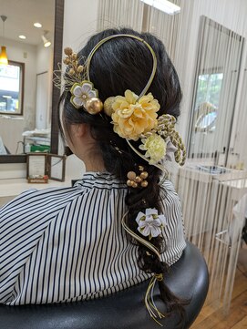 オブジェ ヘアープロデュース 編みおろし
