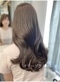 透明感オリーブグレージュ/韓国くびれヘア/表参道