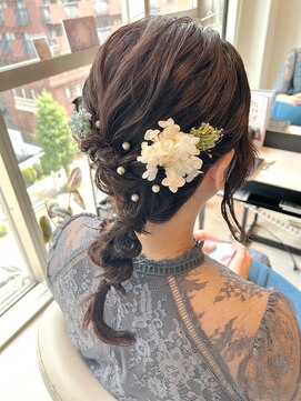 シエルブルー(ciel bleu) 結婚式　編みおろしヘアアレンジ