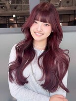 アルバム 銀座(ALBUM GINZA)&nbsp;ロング前髪カット顔周りレイヤー韓国ヘア_F31223