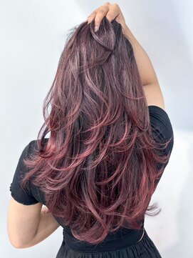 アルバム 新宿(ALBUM SHINJUKU) ロング顔周りレイヤー韓国ヘアダブルカラー_ba573412