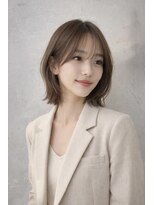 エテバイリリア(ete by LILIA.)&nbsp;レイヤーカット/ショートヘア/ボブヘア/ミルクティーベージュ/